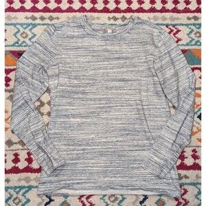 Banana Republic Medium Kni Heathered blue white sweater